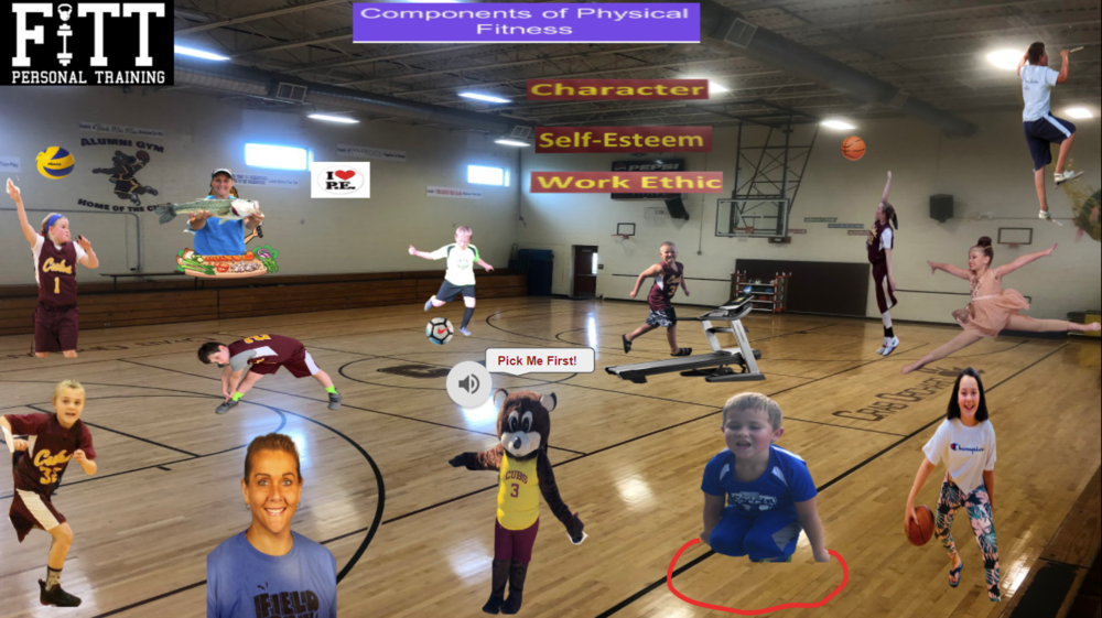 Mrs. Lucas' PE bitmoji Page