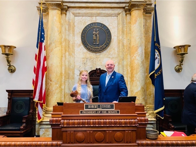 Student with Senator Storm