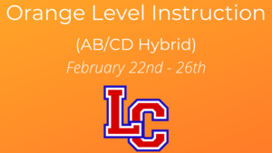 Orange Level Instruction Next Week 
