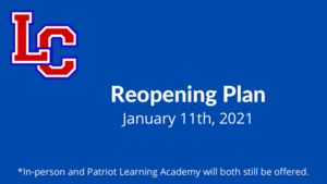 Guidance for Reopening School on January 11th 