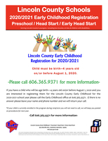 2020-21 Lincoln County Early Childhood Registration