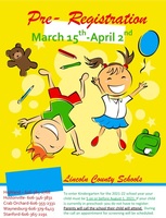 Pre-register for Kindergarten March 15th-April 2nd