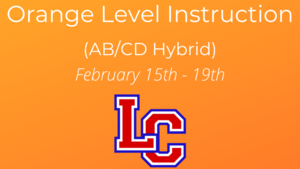 Orange Level Instruction Next Week (AB/CD)