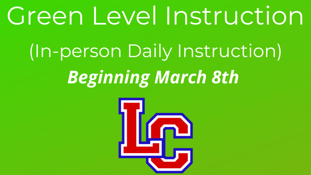 In-person daily instruction begins March 8th 